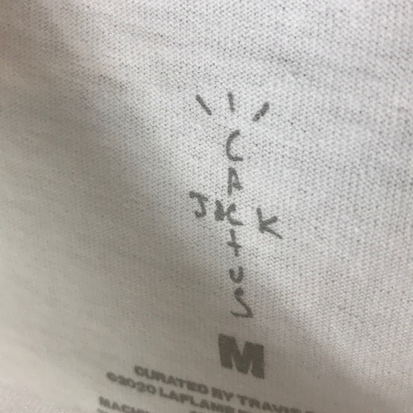 NEW Travis Scott cactus jack plain white t shirt - Picture 2 of 3